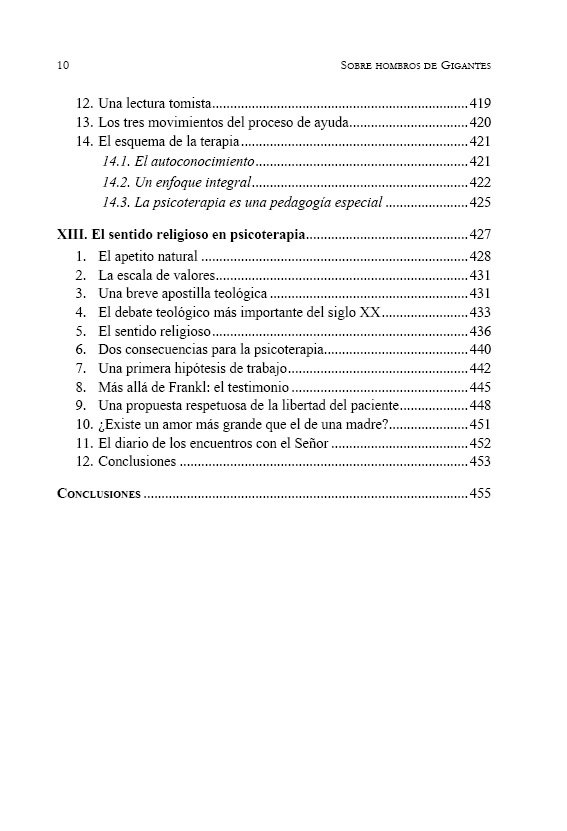 Indice: capítulo 13. El sentido religioso en psicoterapia